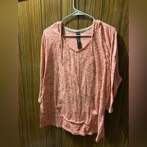 Women's Pink Hooded Top